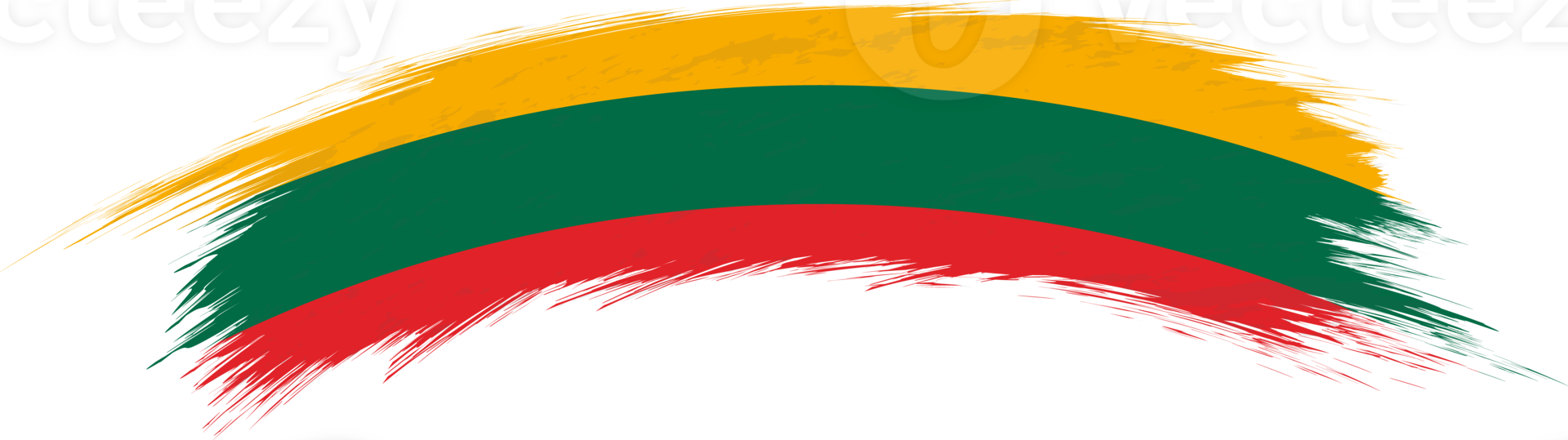 Flag of Lithuania in rounded brush stroke. png