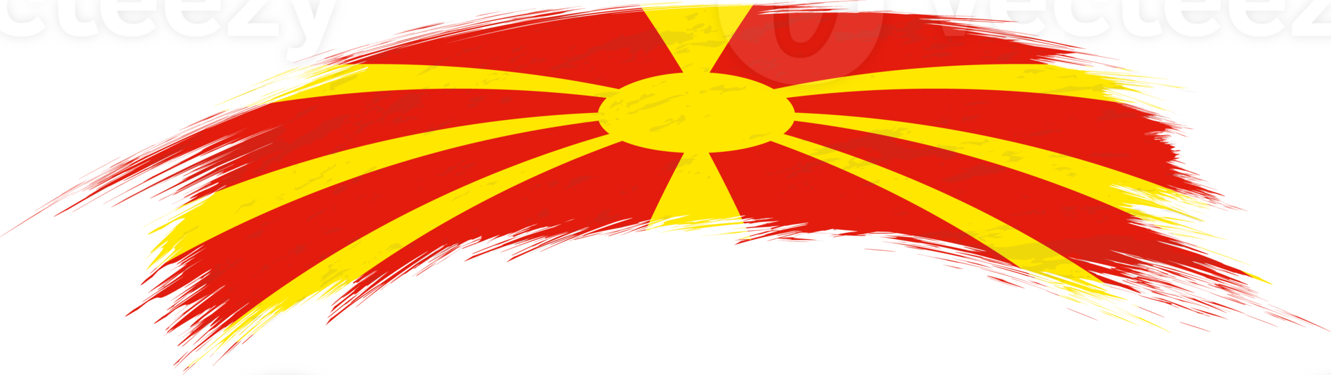 Flag of Macedonia in rounded brush stroke. png