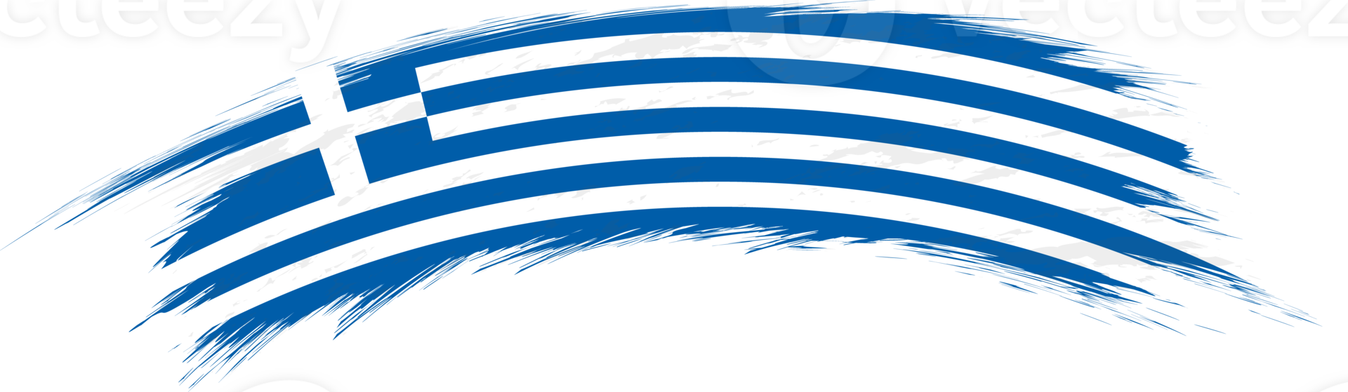 Flag of Greece in rounded brush stroke. png