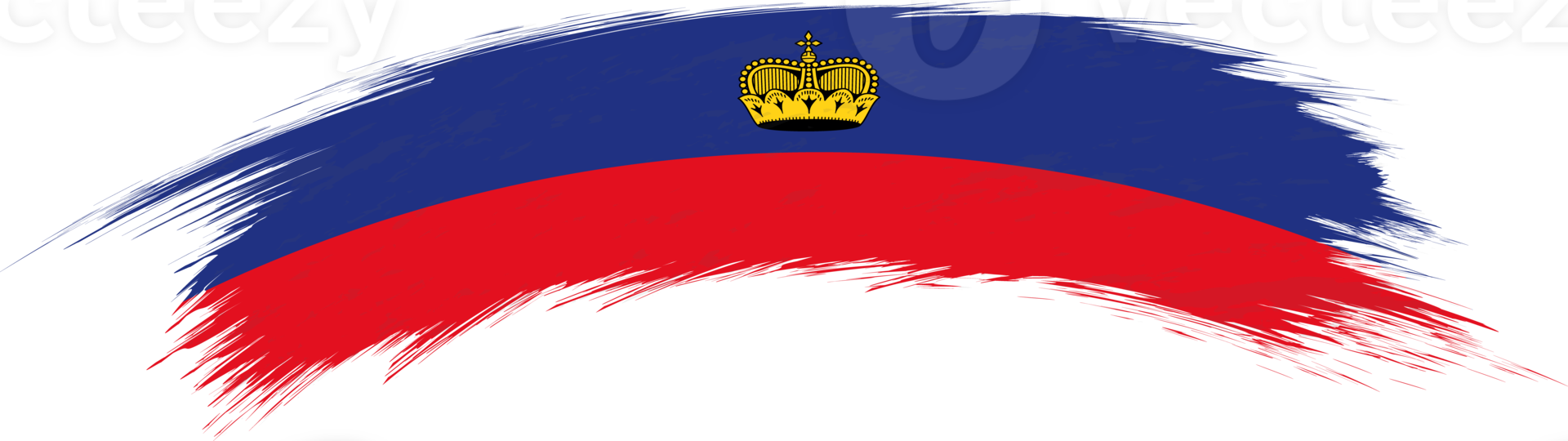 Flag of Liechtenstein in rounded brush stroke. png