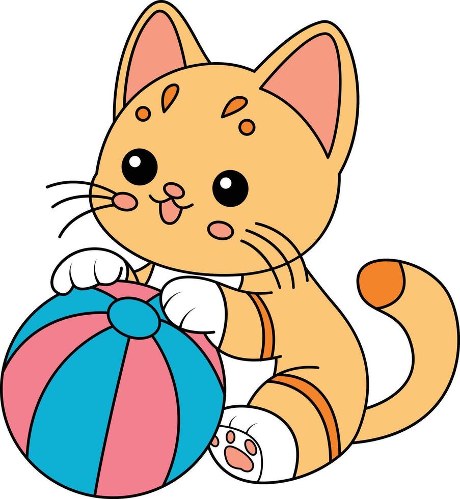 Kawaii Cat Clipart Collection vector