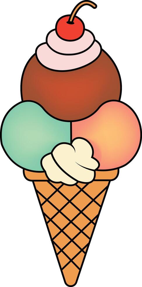 Ice Cream Cone clipart vector