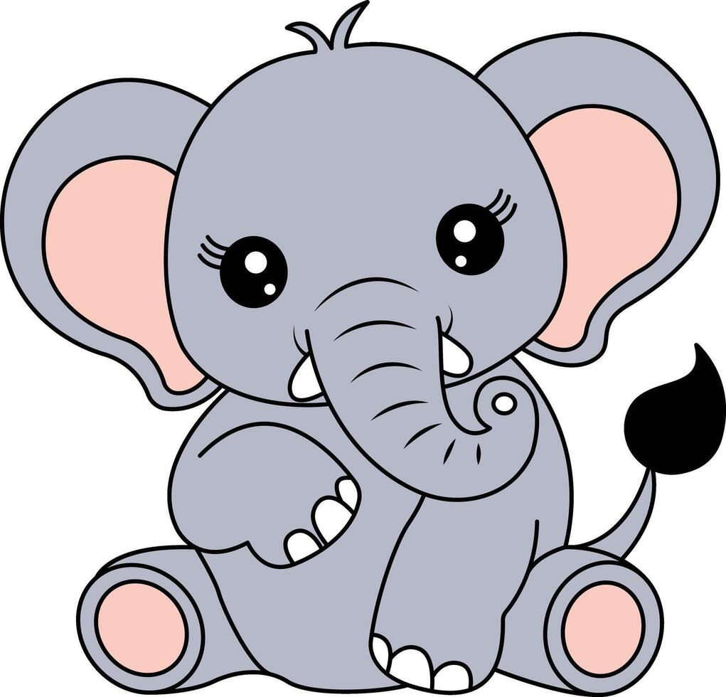 Majestic Elephant Clipart vector