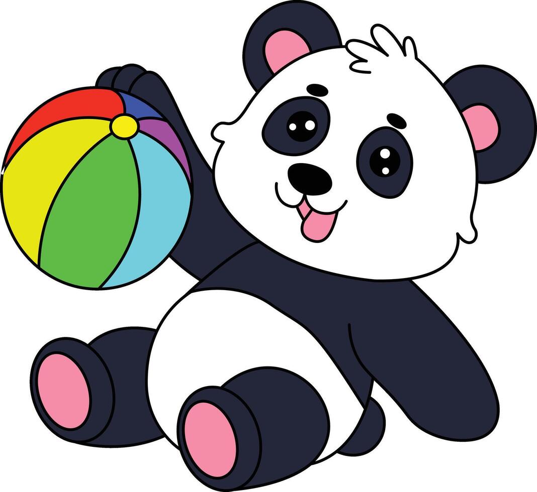Happy Panda Clipart vector