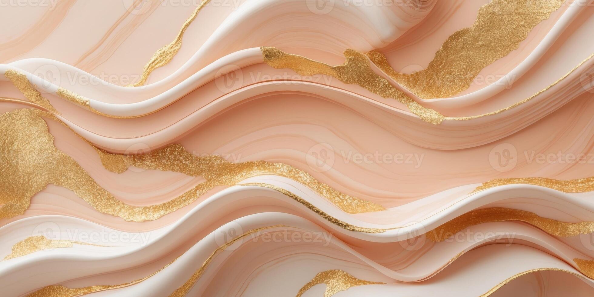 Abstract marble background with flowing lines and gold accents in peach tones elegant and smooth photo