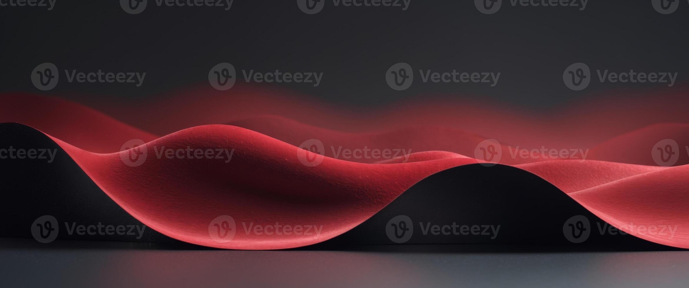 Smooth red gradient transitioning to black edges. photo
