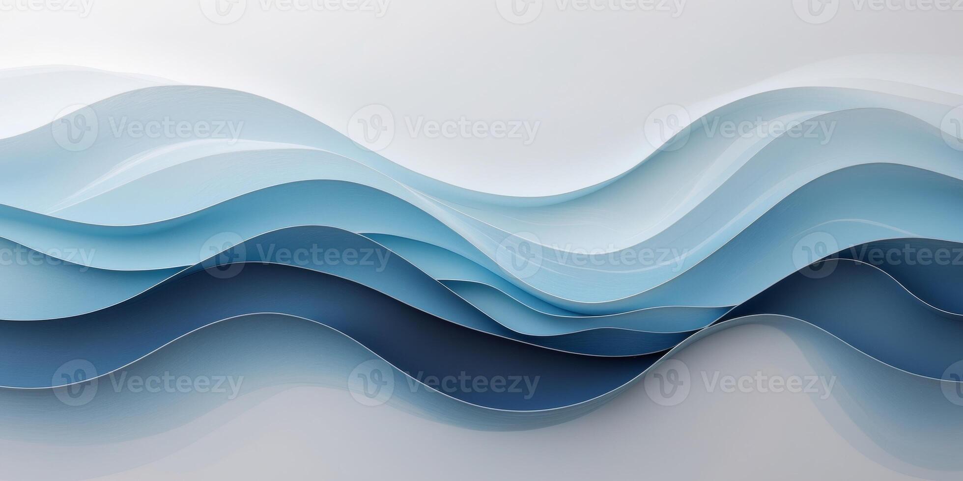 Serene Abstract Ocean Waves in Gradient Blue Tones Creating a Calming Visual Experience for Coastal and Aquatic Themes in Design and Art Projects. photo
