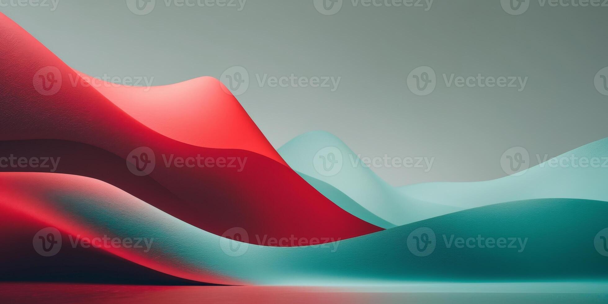 Gradient abstract blend of red and teal tones photo