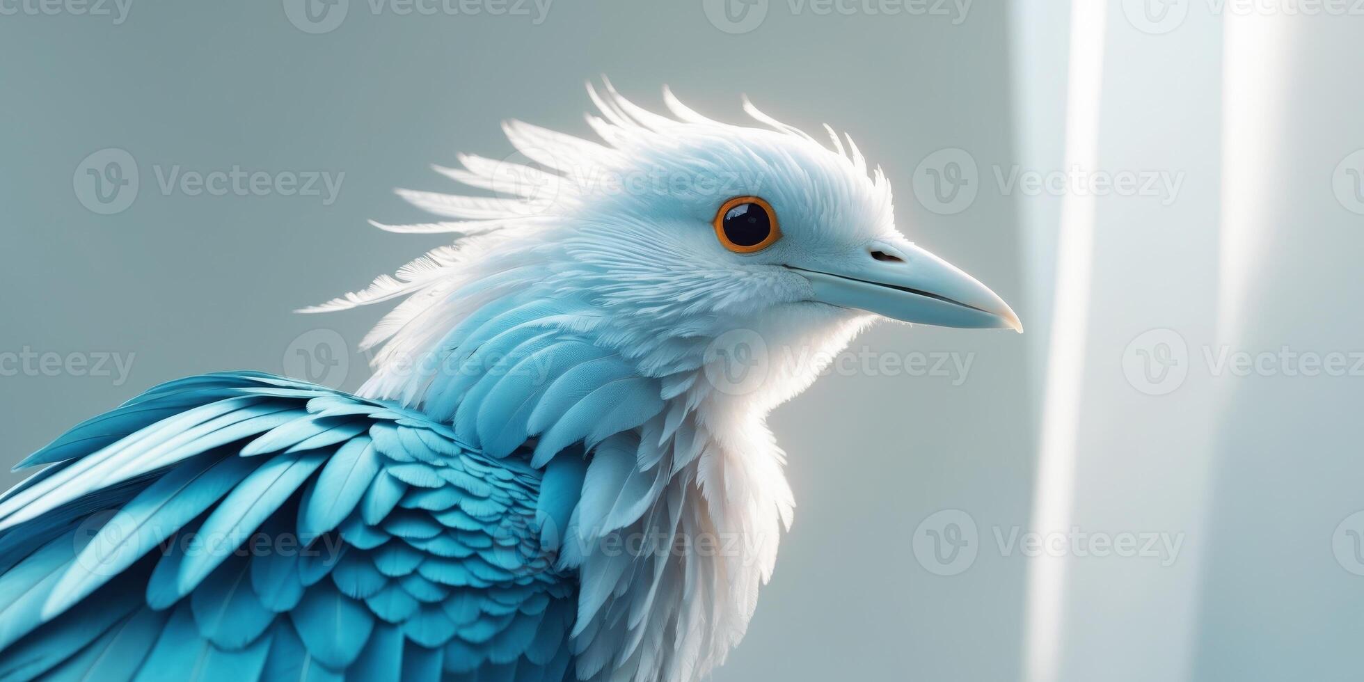 Vibrant Bird with Lush Feathers in Natural Light. photo