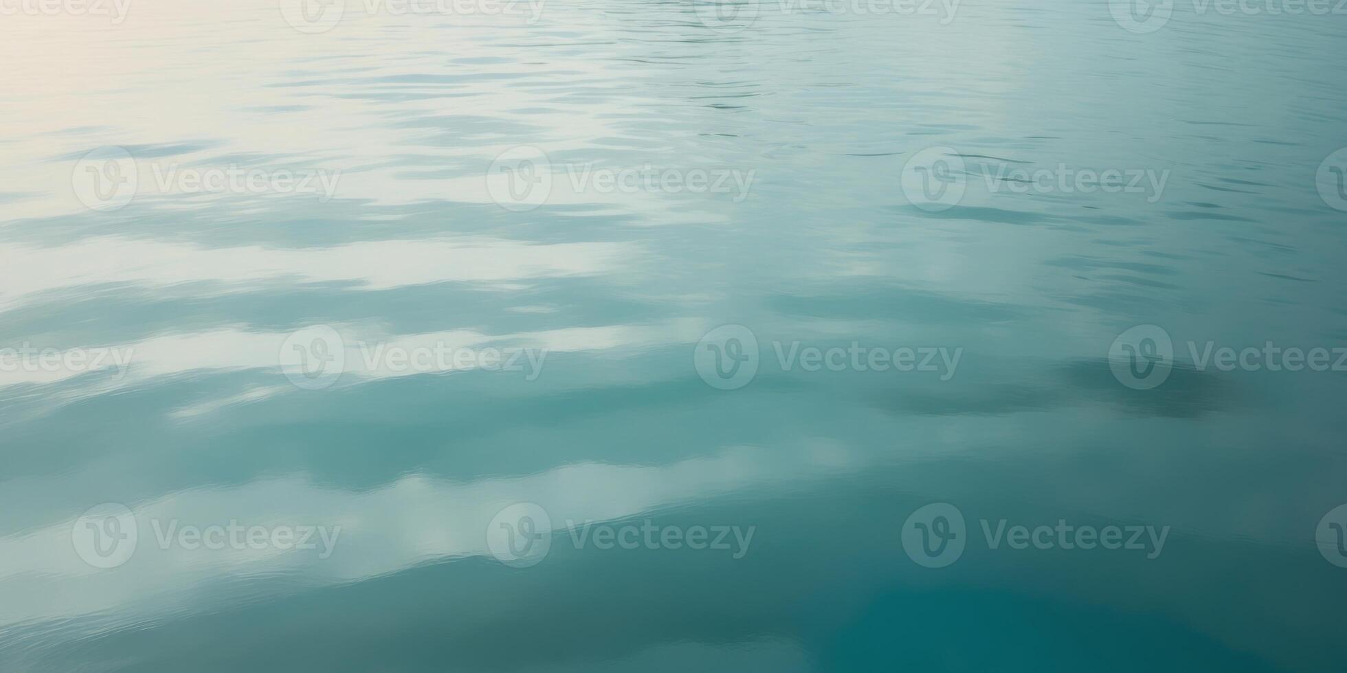Tranquil Ocean Scene with Gradient Teal Deep Blue Reflection Light Serene Composition photo