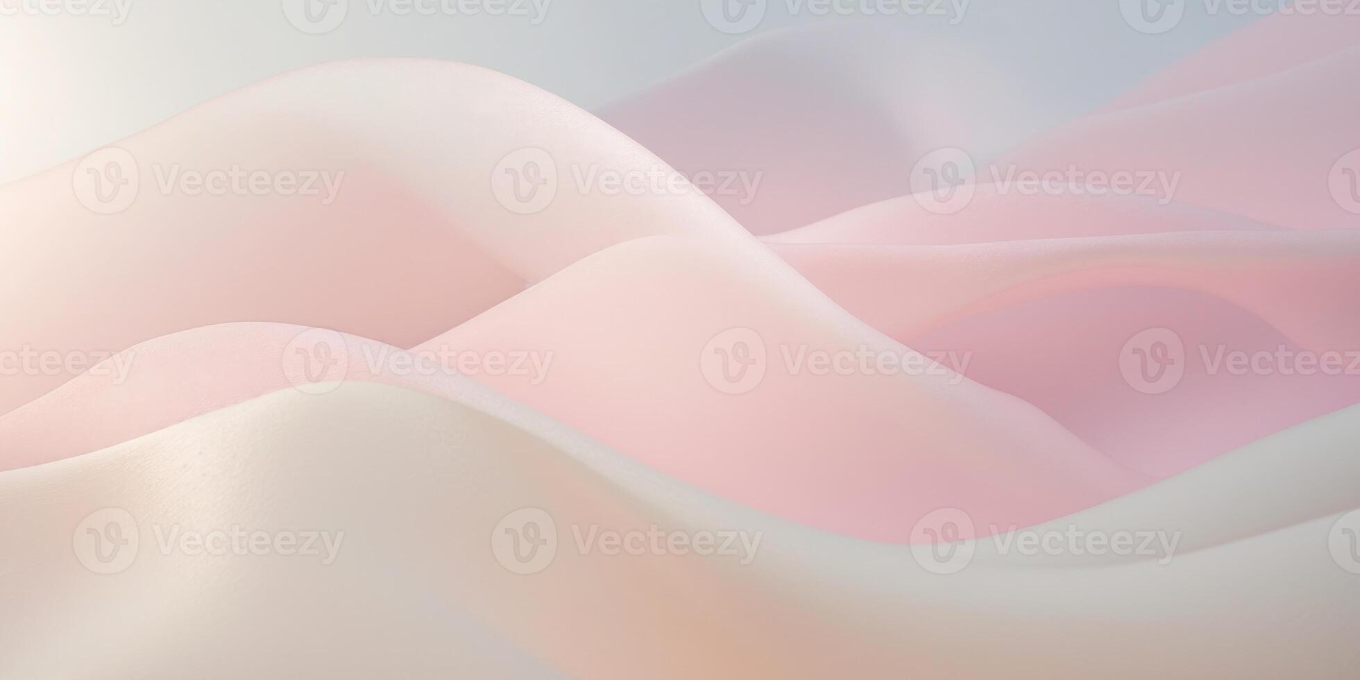 Pastel gradient background with smooth transition of pink and cream hues. photo