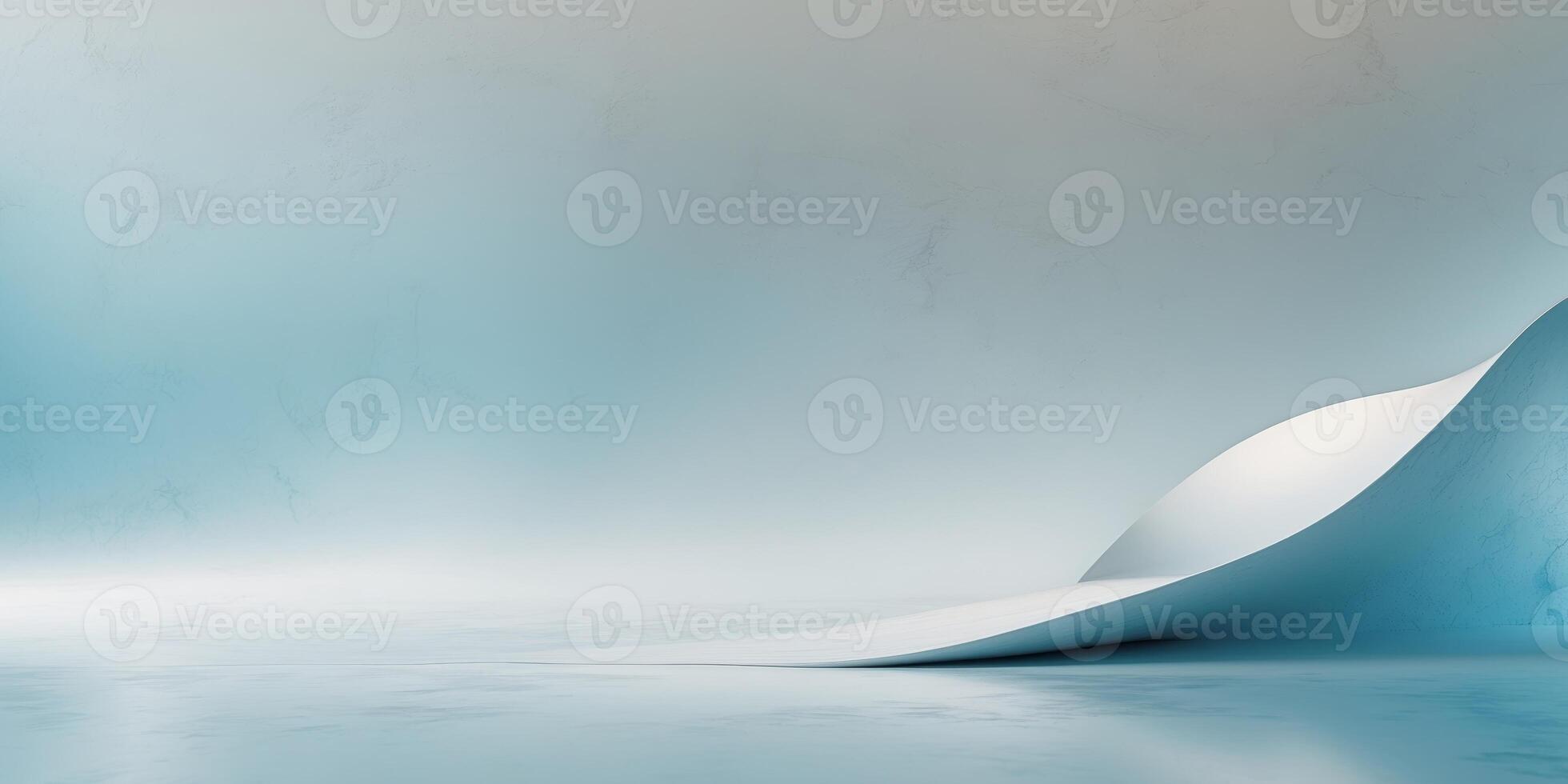 Abstract textured background with icy blue tones and smooth surface ideal for product display and Copy Space photo