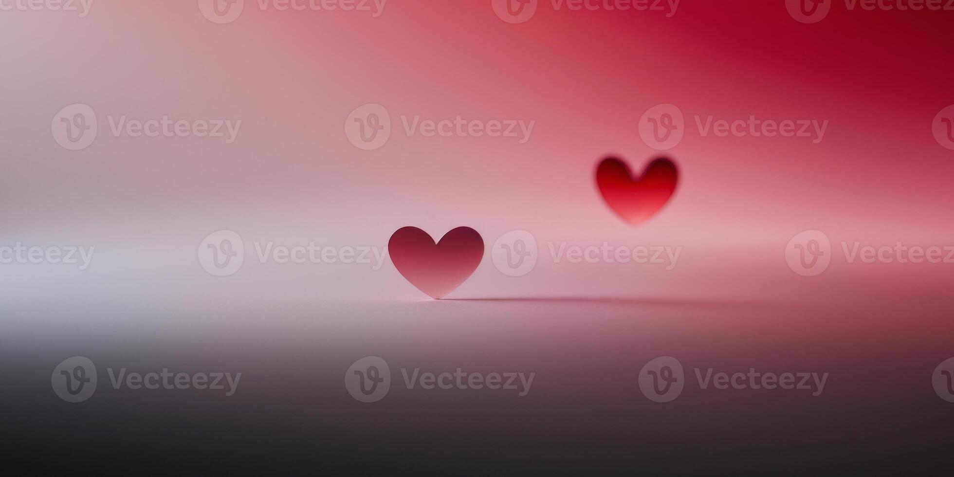 Valentine Gradient Red And Pink Abstract Background With Subtle Heart Shapes Fading To Black photo