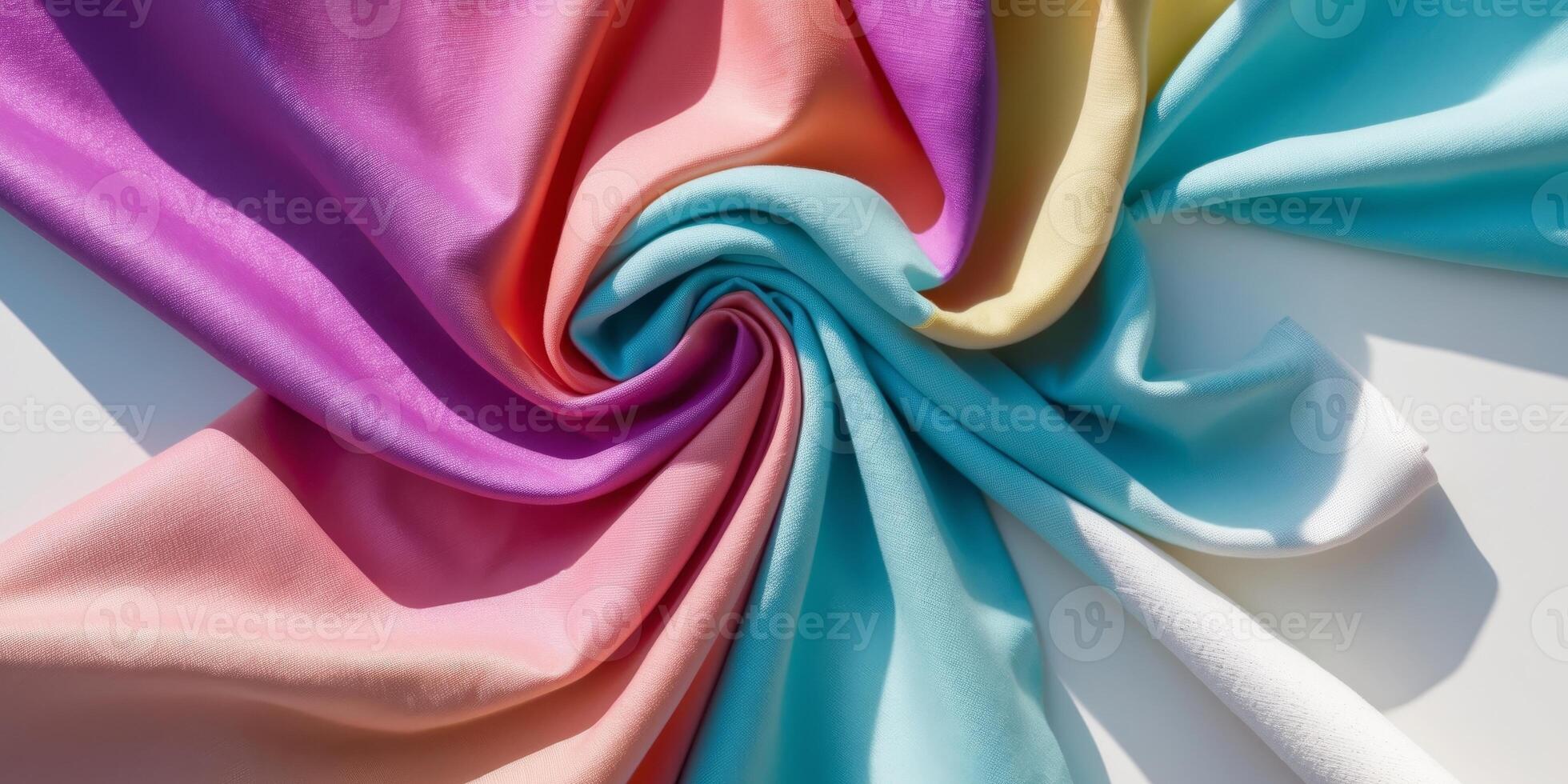 Vibrant Colors and Textures in Abstract Fabric photo