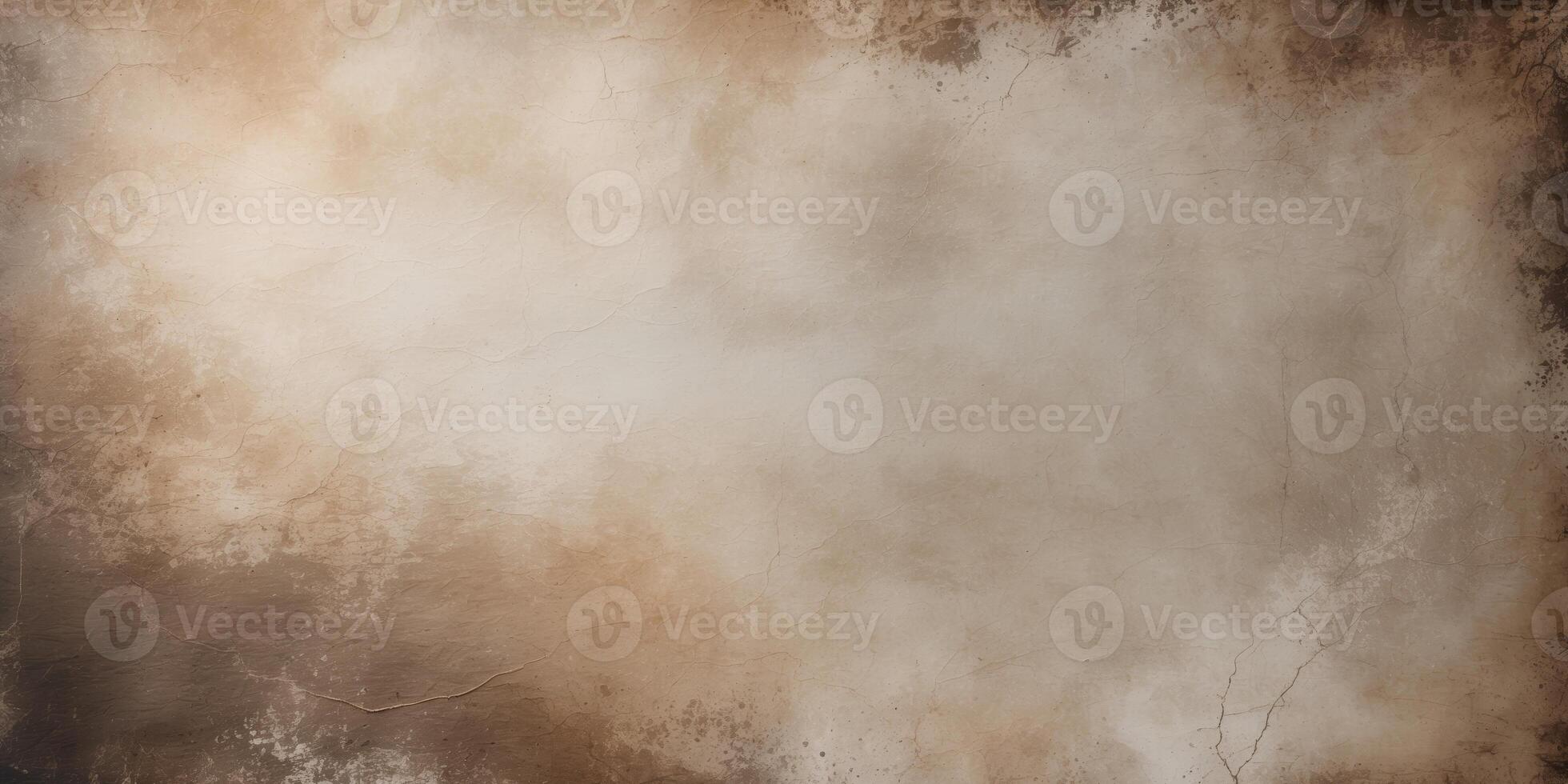 Weathered grunge canvas texture backdrop featuring muted browns and creams with a smooth gradient in the center and rough edges for vintage appeal. photo