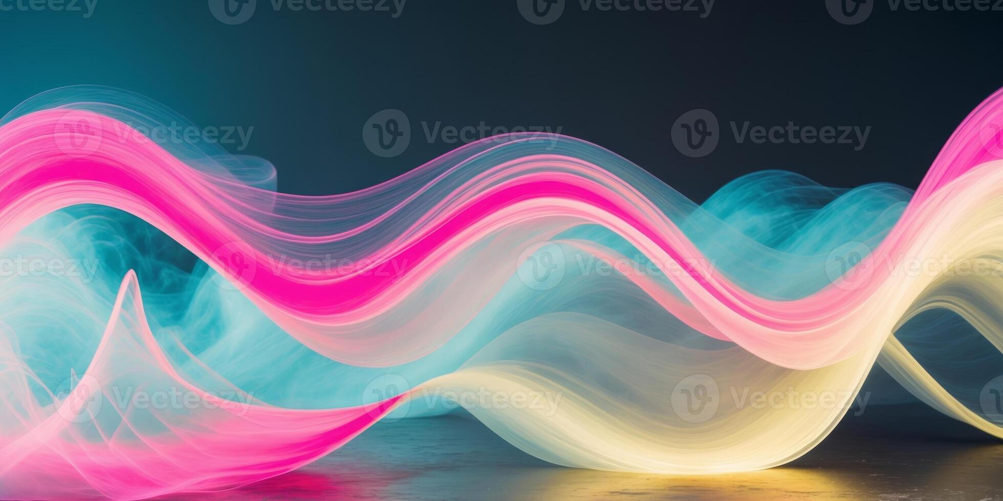 Vibrant and Colorful Abstract Waves of Light photo