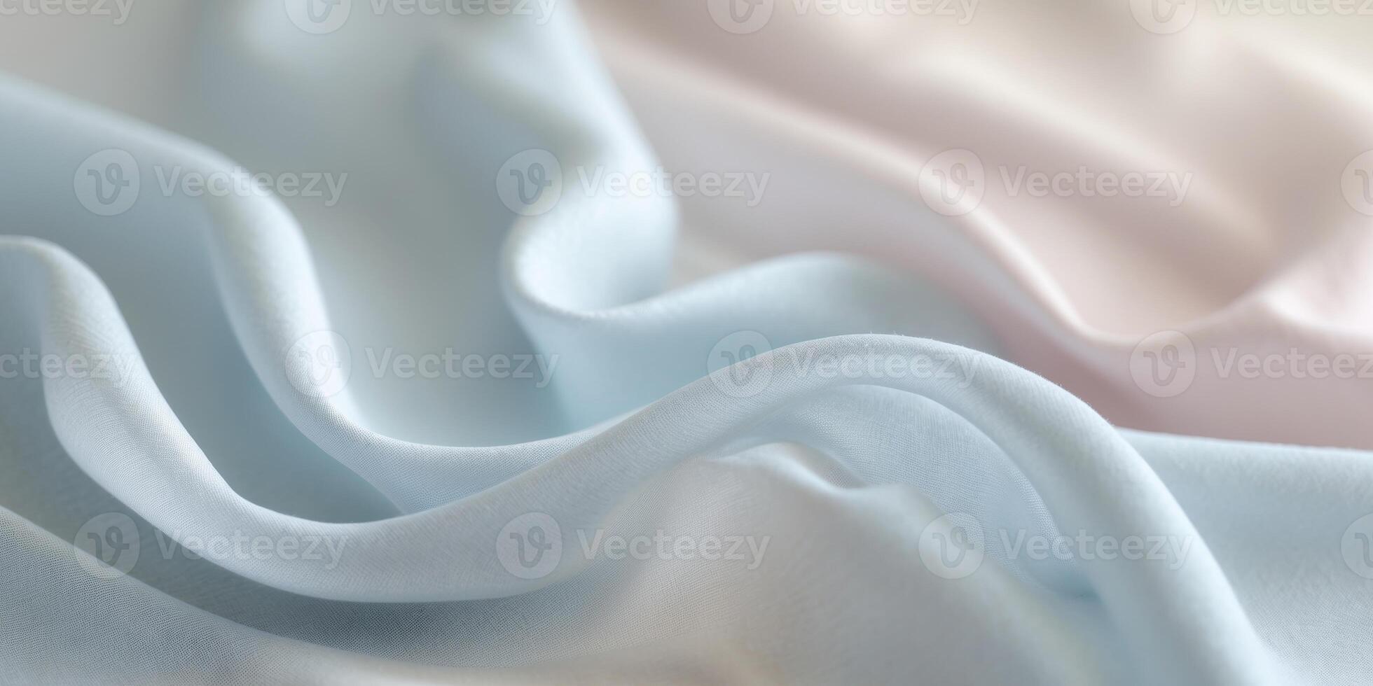 Elegant Soft Fabric Wave on Subtle Pastel Background. photo