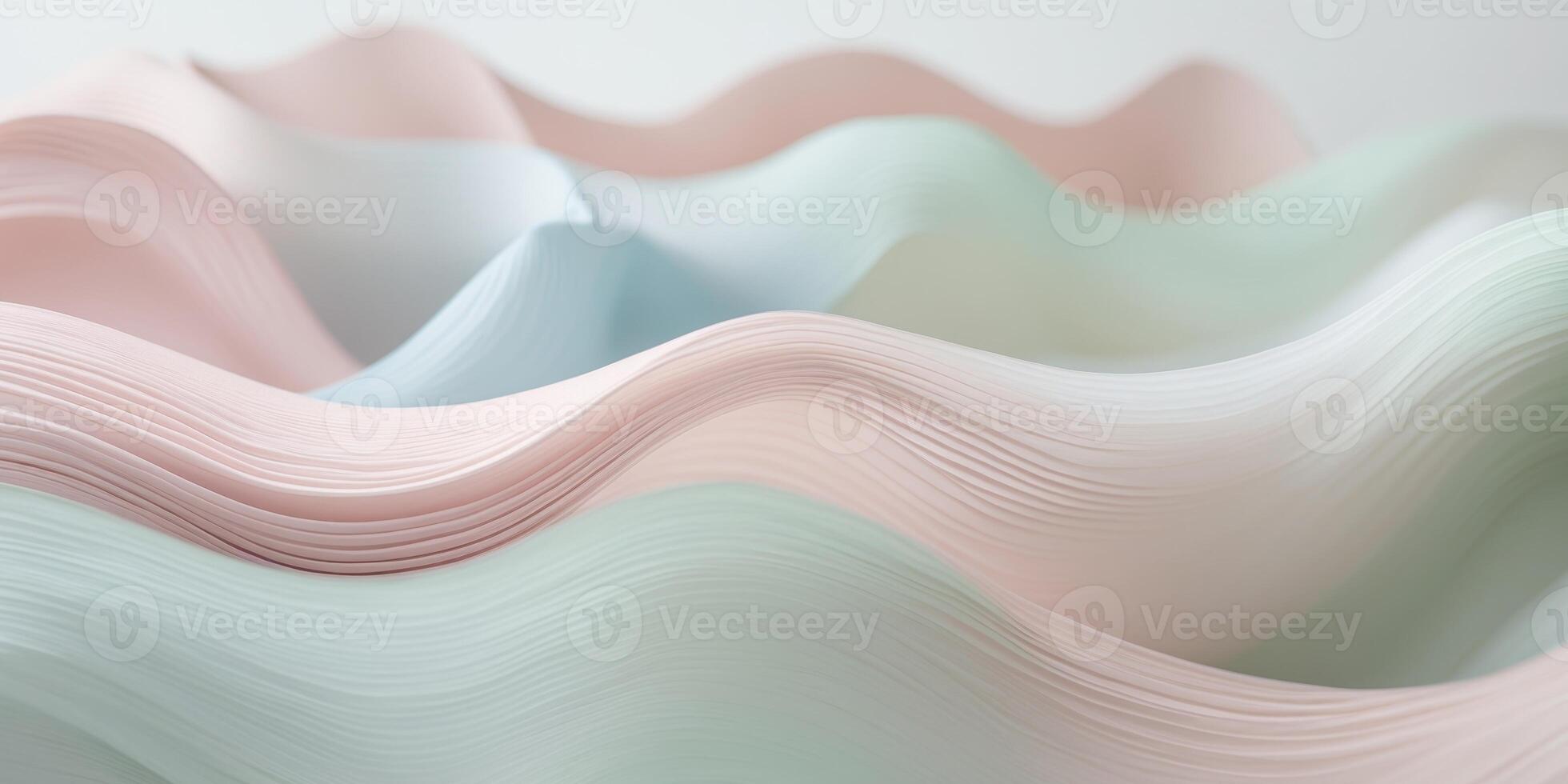 Abstract Wavy Surface with Pastel Hues and Texture. photo