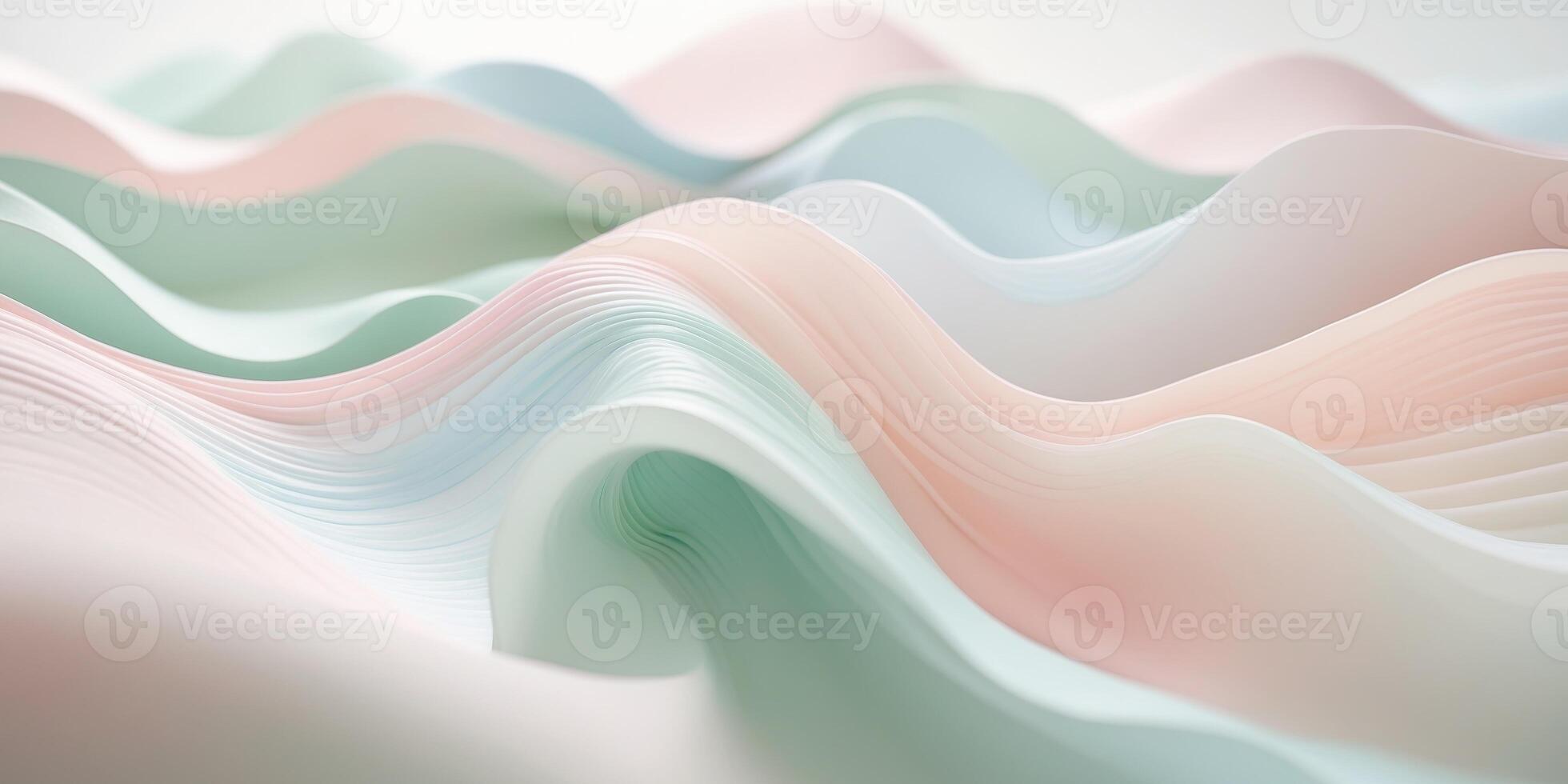 Abstract Wavy Surface with Pastel Hues and Texture photo