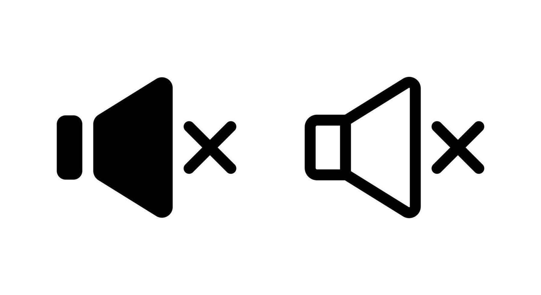 Mute volume speaker icon in generic style. Turn off audio sign symbol vector