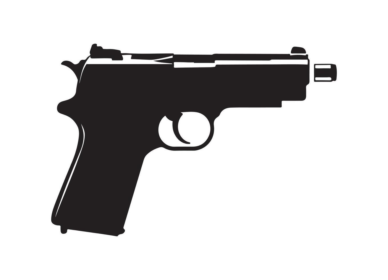 Gun silhouette. gun flat icon vector