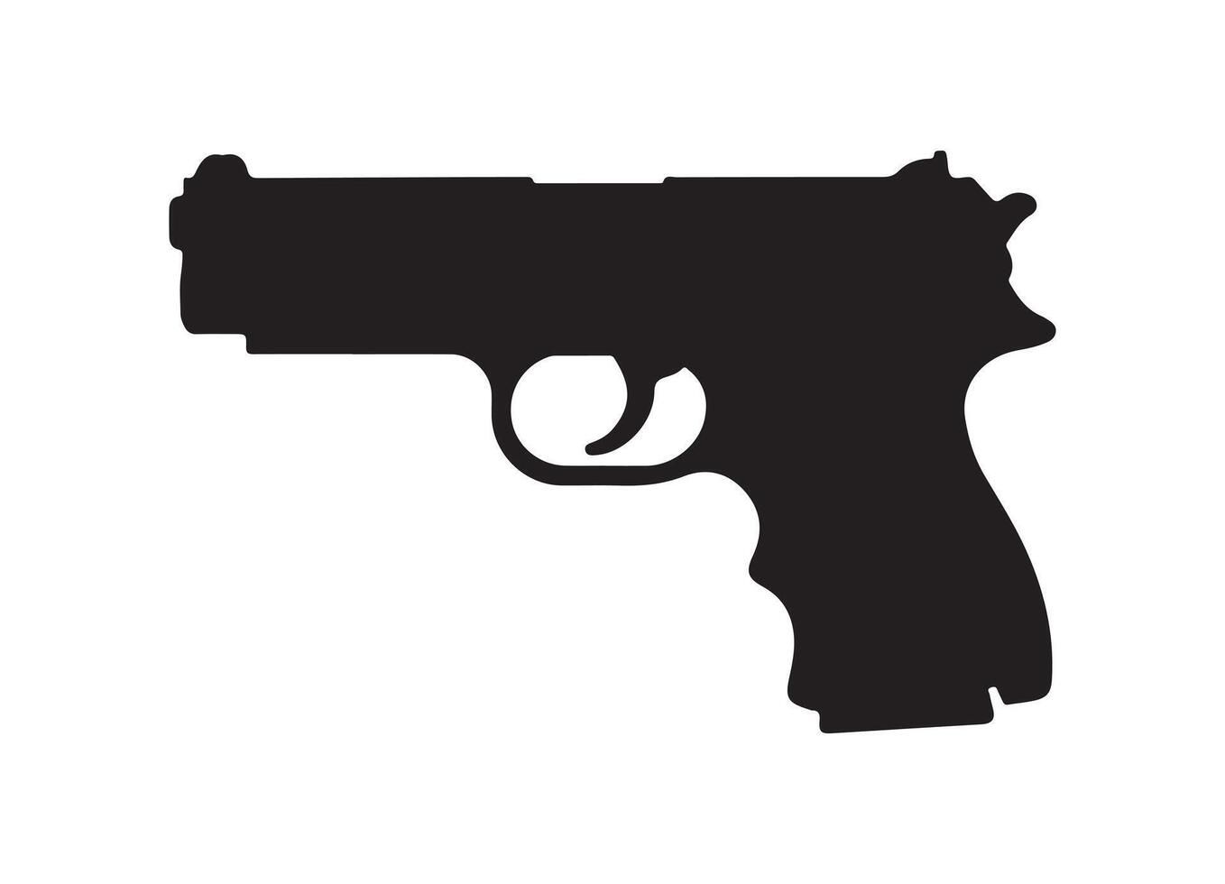 Pistol gun or hand gun icon vector