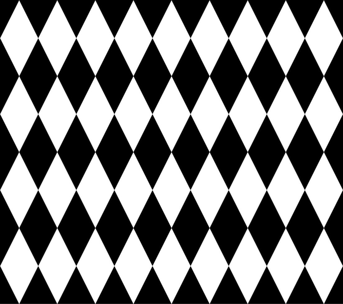 Black and white rhombus pattern vector