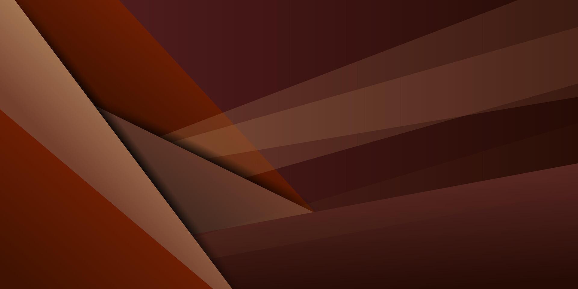 Abstract 3D brown gradient triangle background with shadow. Colorful brown triangles on background. Eps10 vector