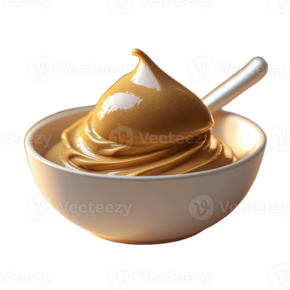 Peanut butter in a bowl png