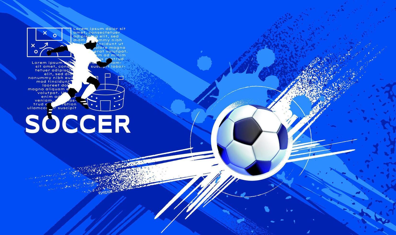 Soccer poster, Football,template banner vector