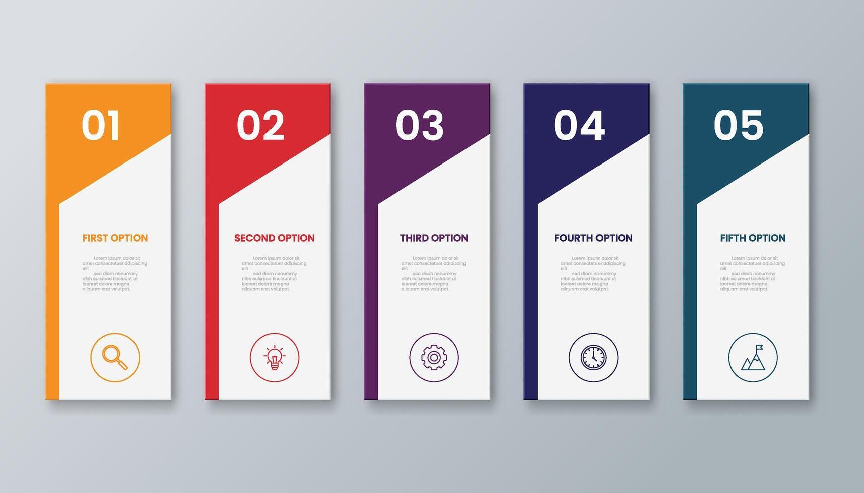 5 step infographic timeline vector