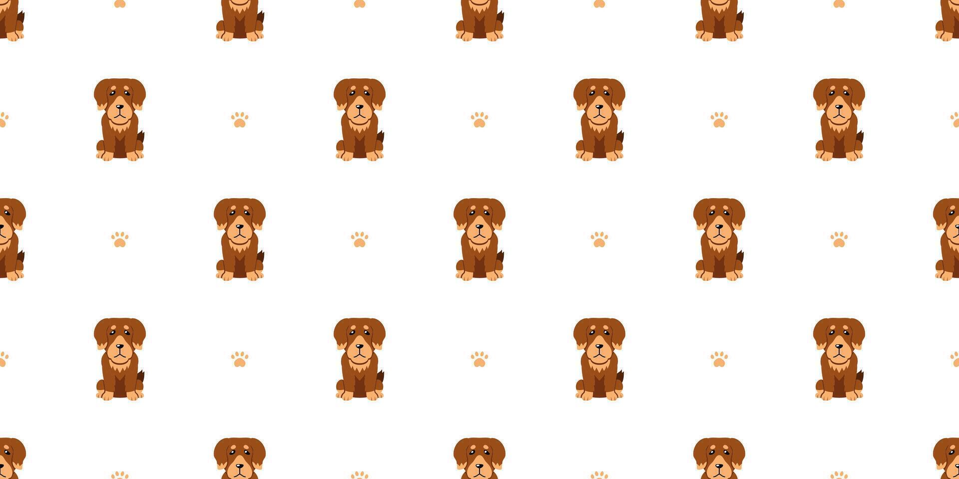 Character cute dog seamless pattern background for design. vector