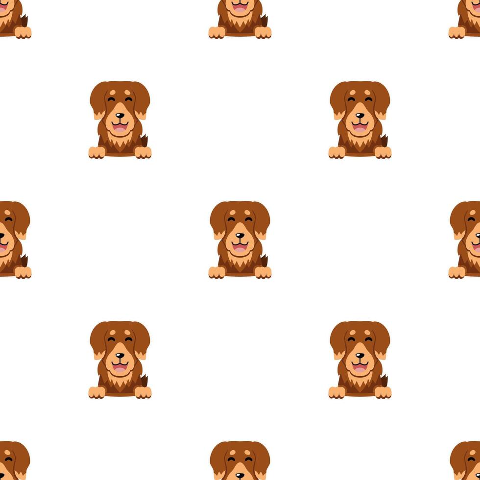 cartoon character cute dog seamless pattern background for design. vector