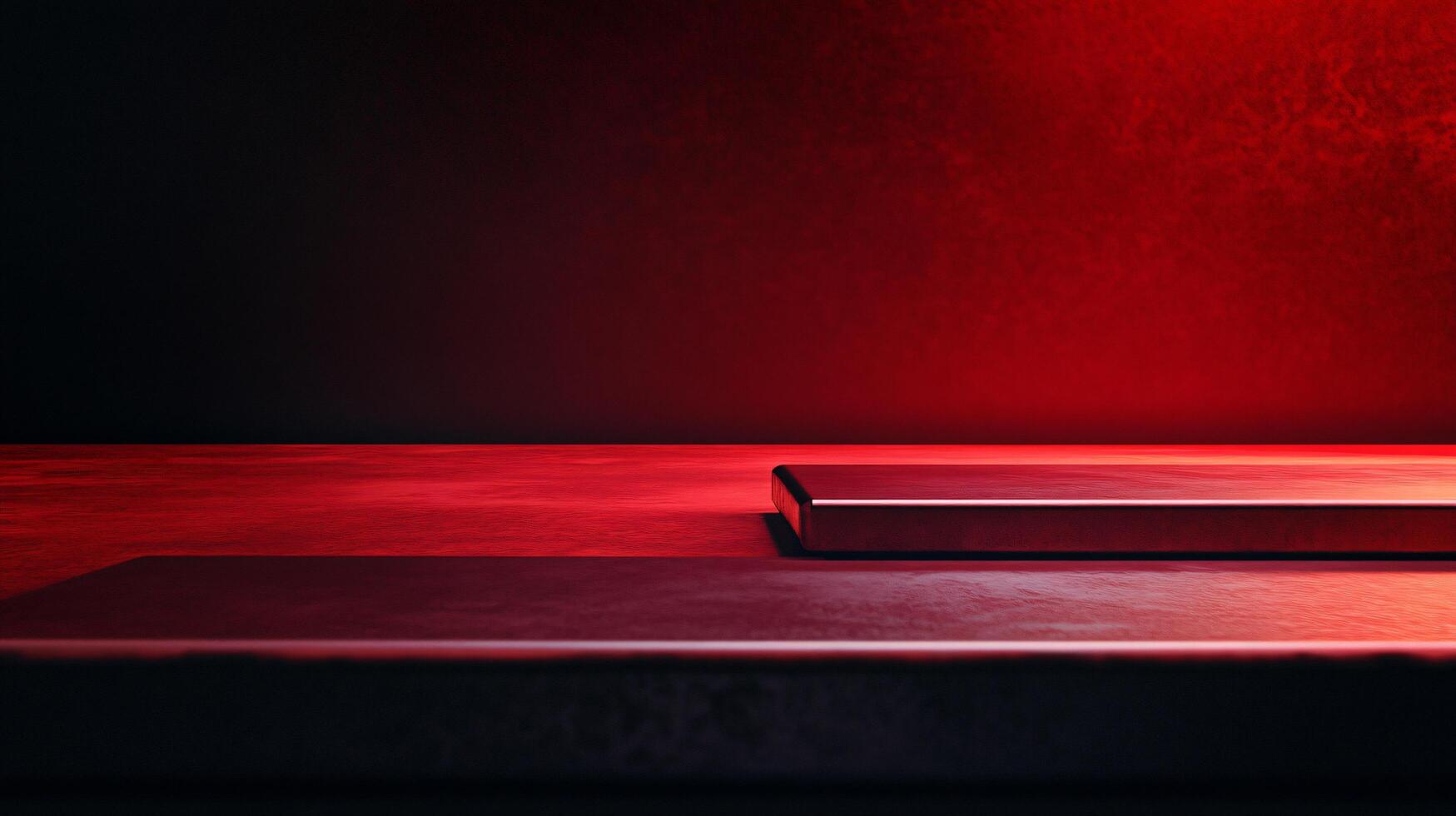 A red background with a red square on it photo