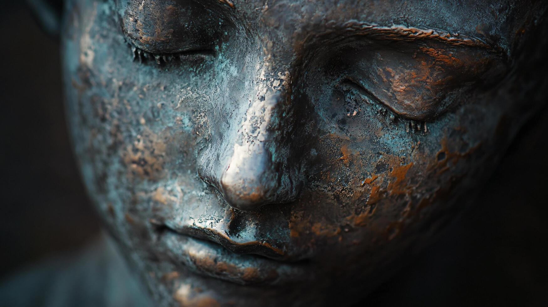 A statue of a woman with a face that is very detailed and has a lot of texture photo