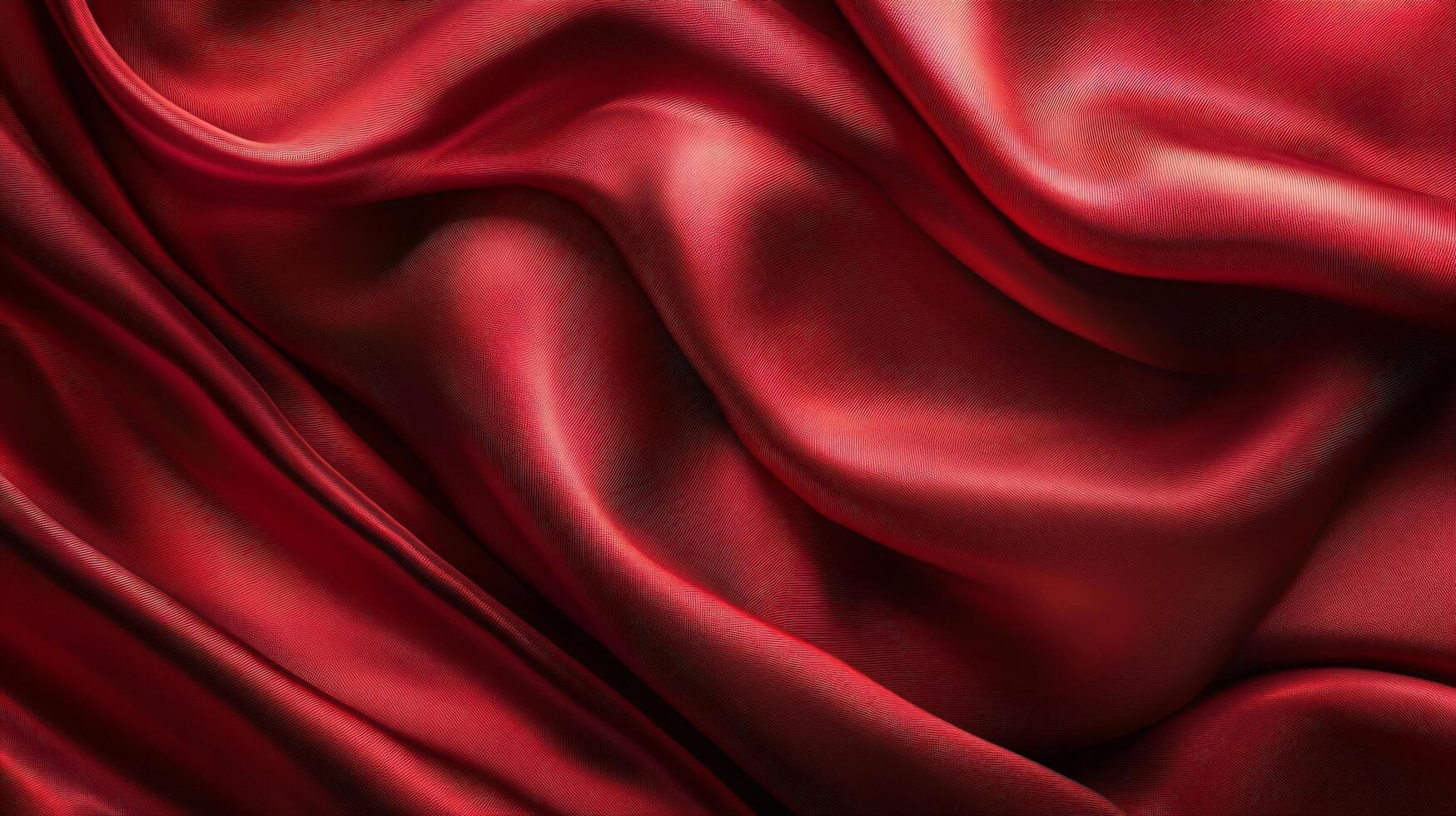 A red fabric with a wave photo