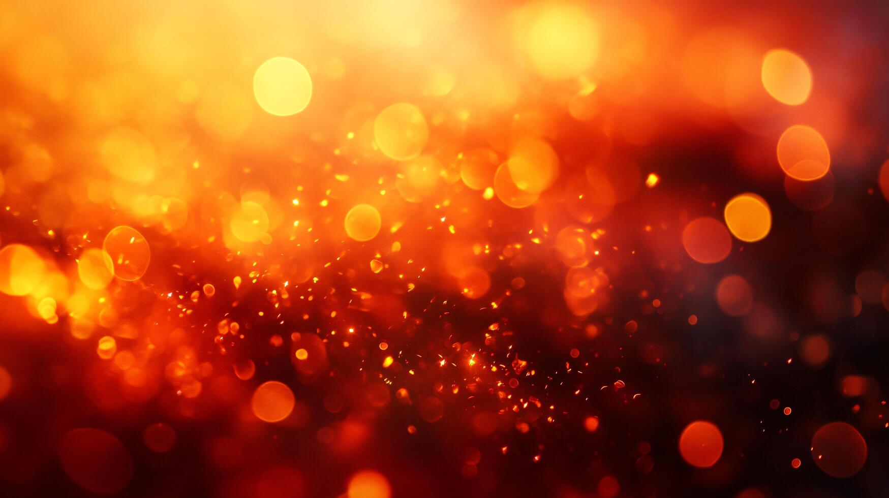 The image is a bright orange background with a lot of small, blurry circles photo