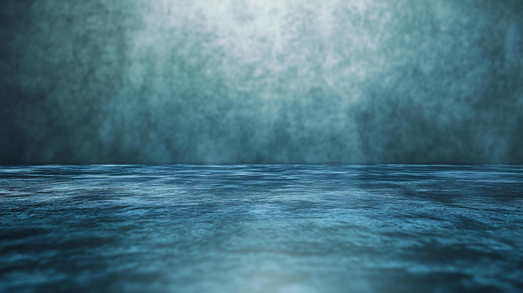 A blue ocean with a grey background backdrop photo