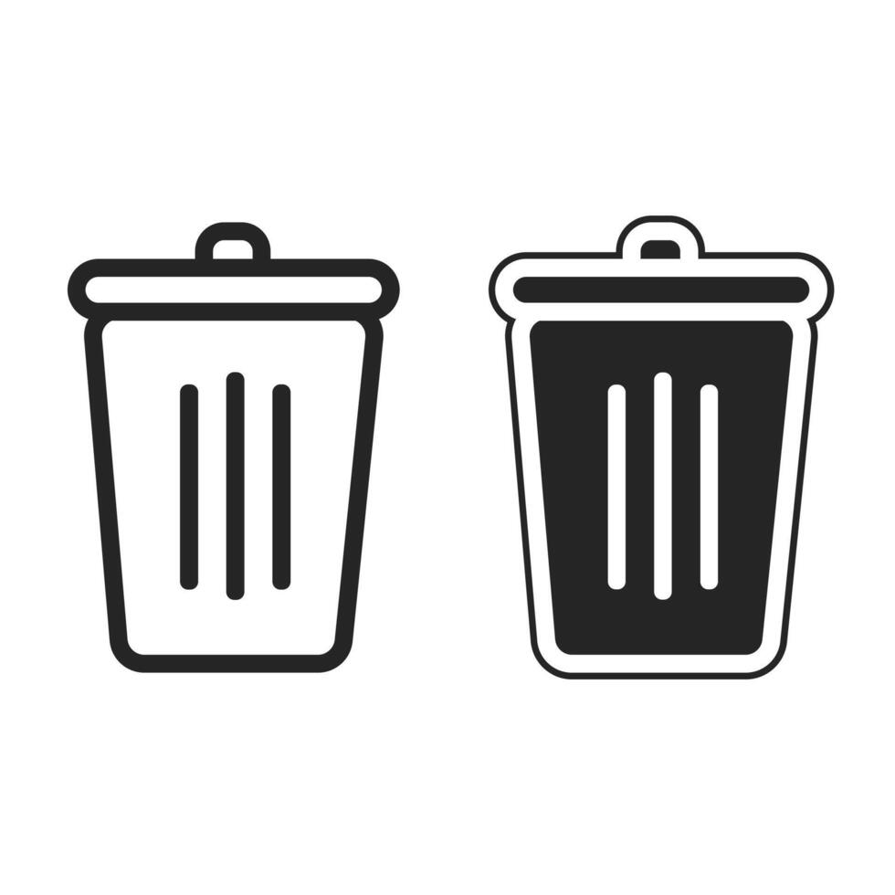 Trash Can Icons vector