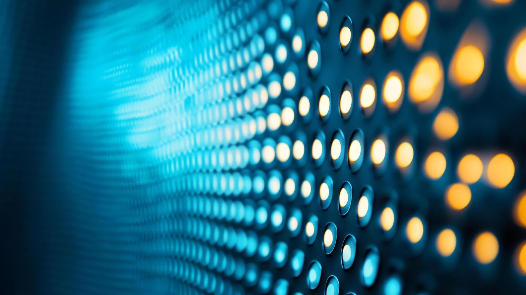A blue and yellow pattern of dots photo
