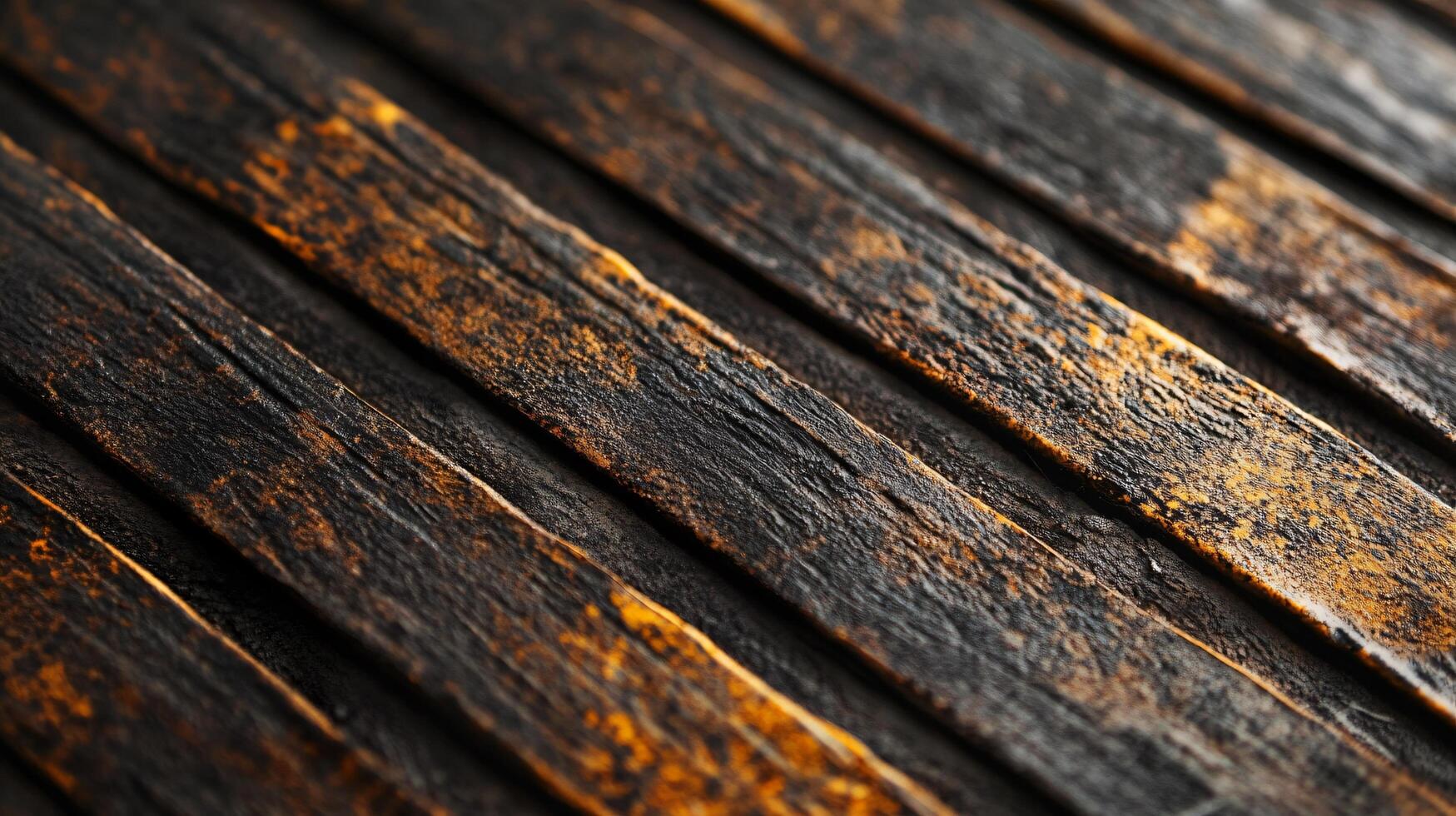 A close up of a wooden table with a dark stain photo