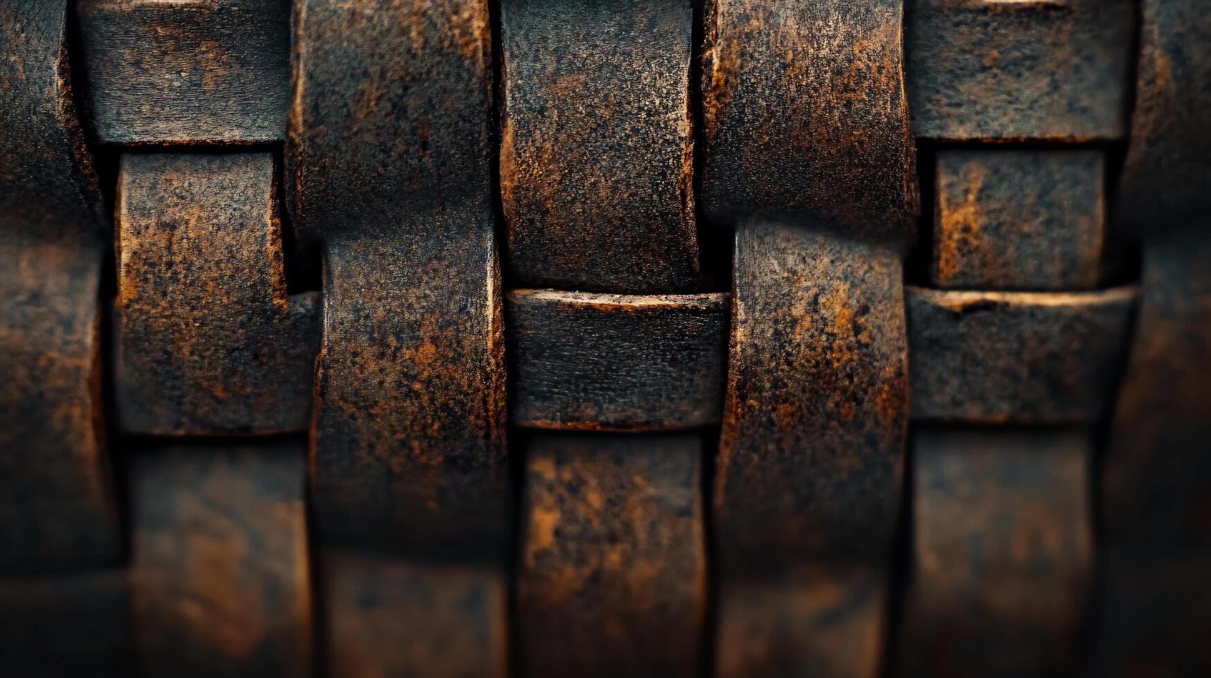 The image is of a piece of wood with a weaved pattern photo