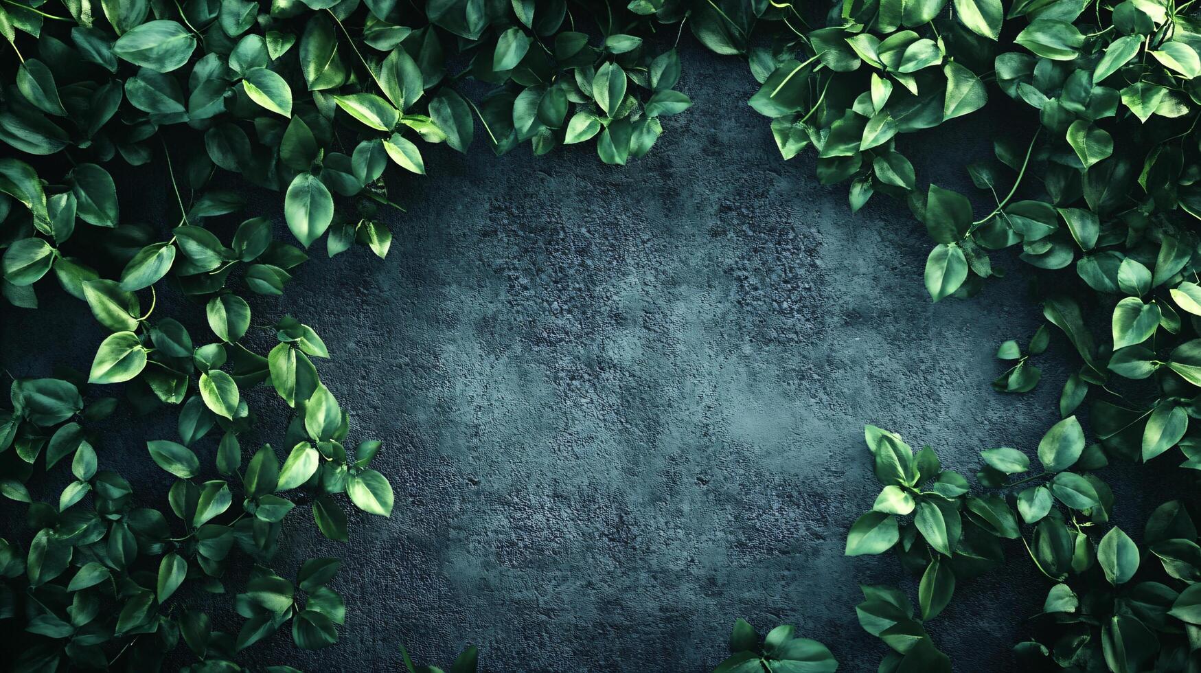 A green leafy plant with a stone background photo