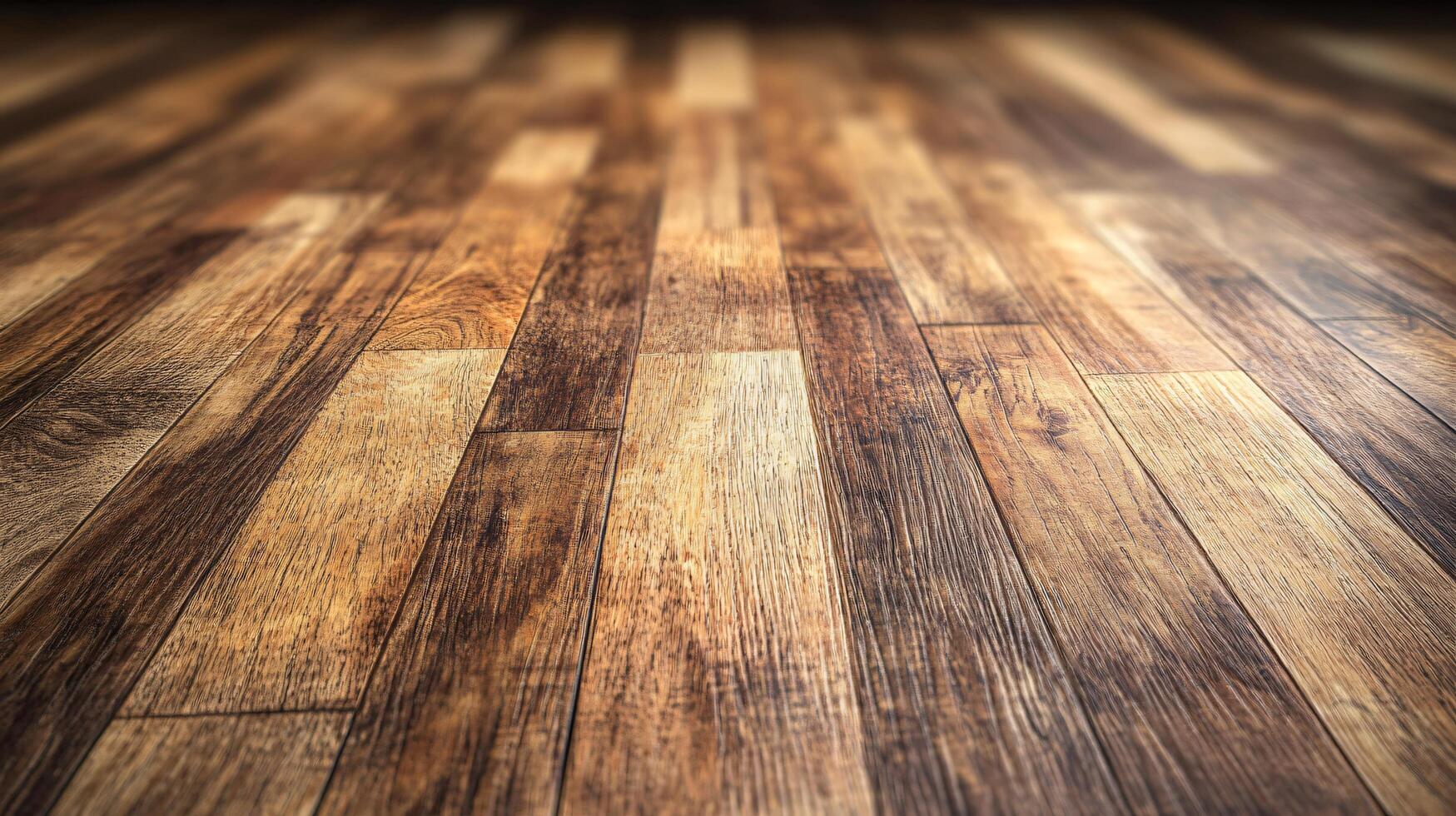 Wood flooring in a dark room with a light photo