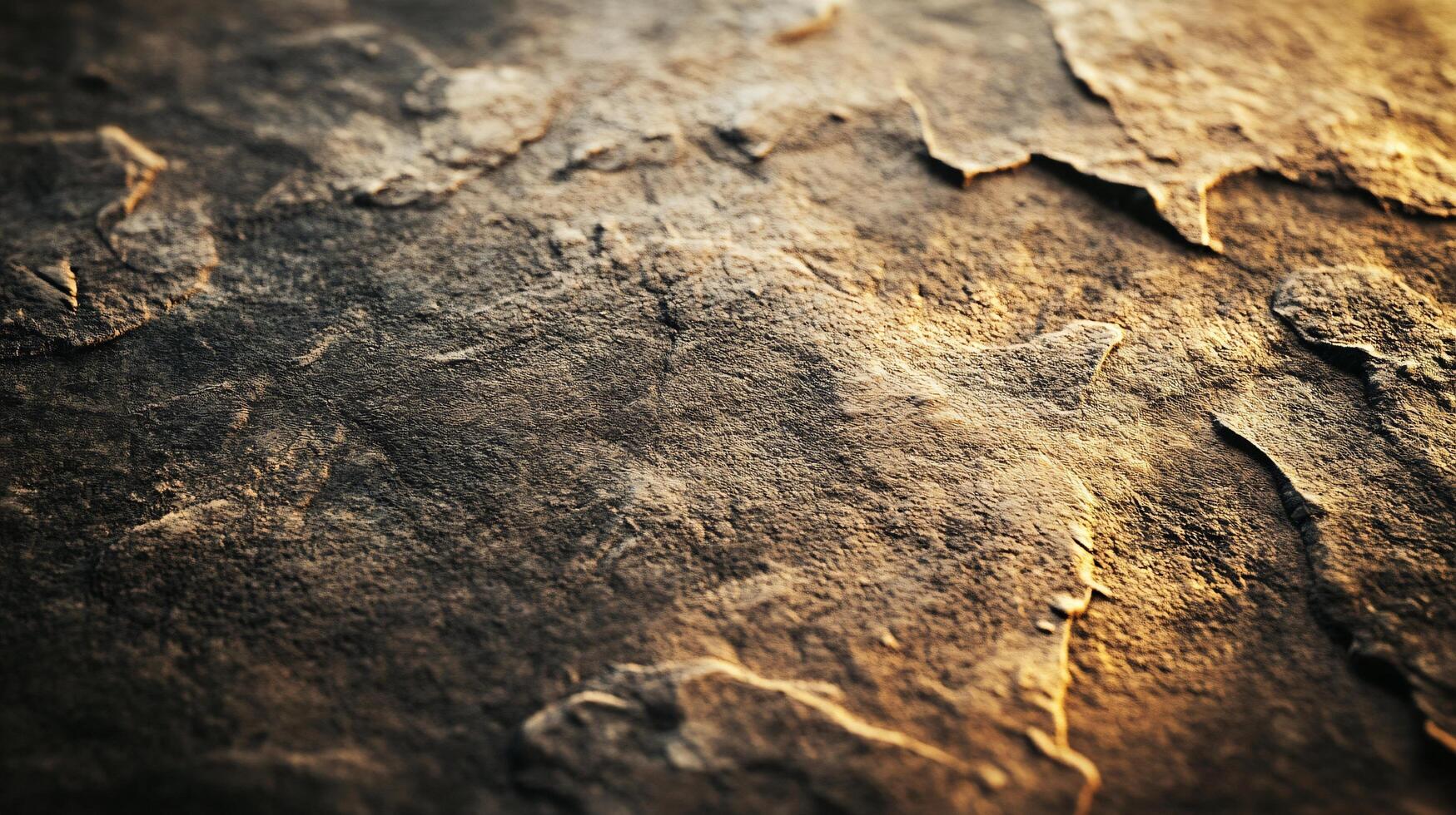 A close up of a rocky surface with a warm, earthy tone photo