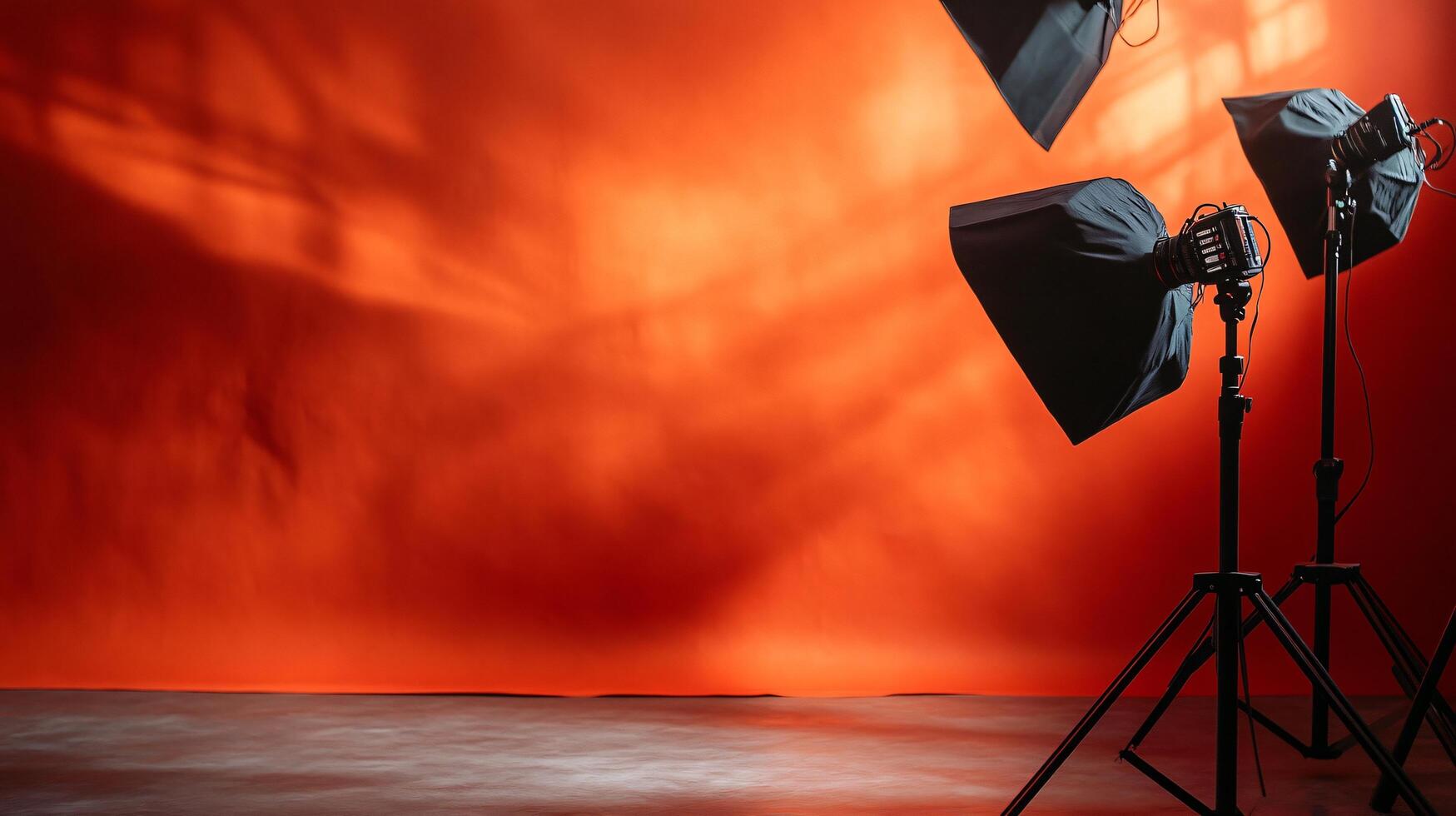 A black light is on a red background photo