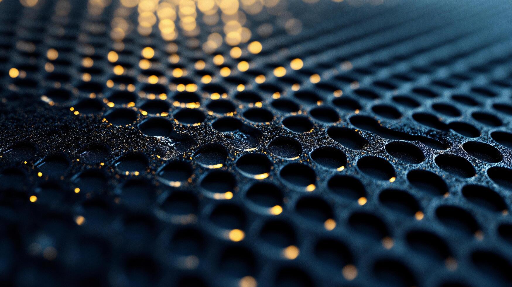 A close up of a metal surface with a lot of small holes photo