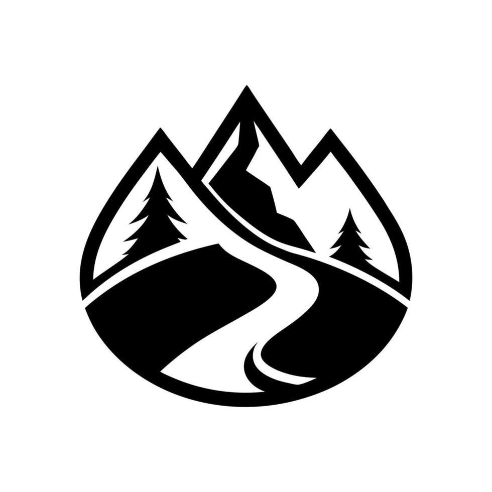 Mountain Road Logo design vector