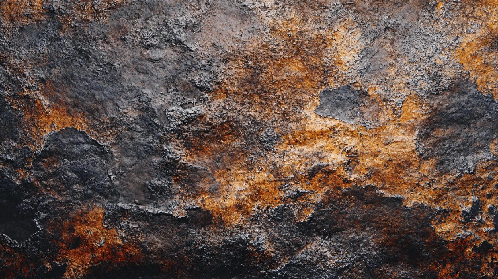 A rough, textured surface with a mix of brown and black colors photo