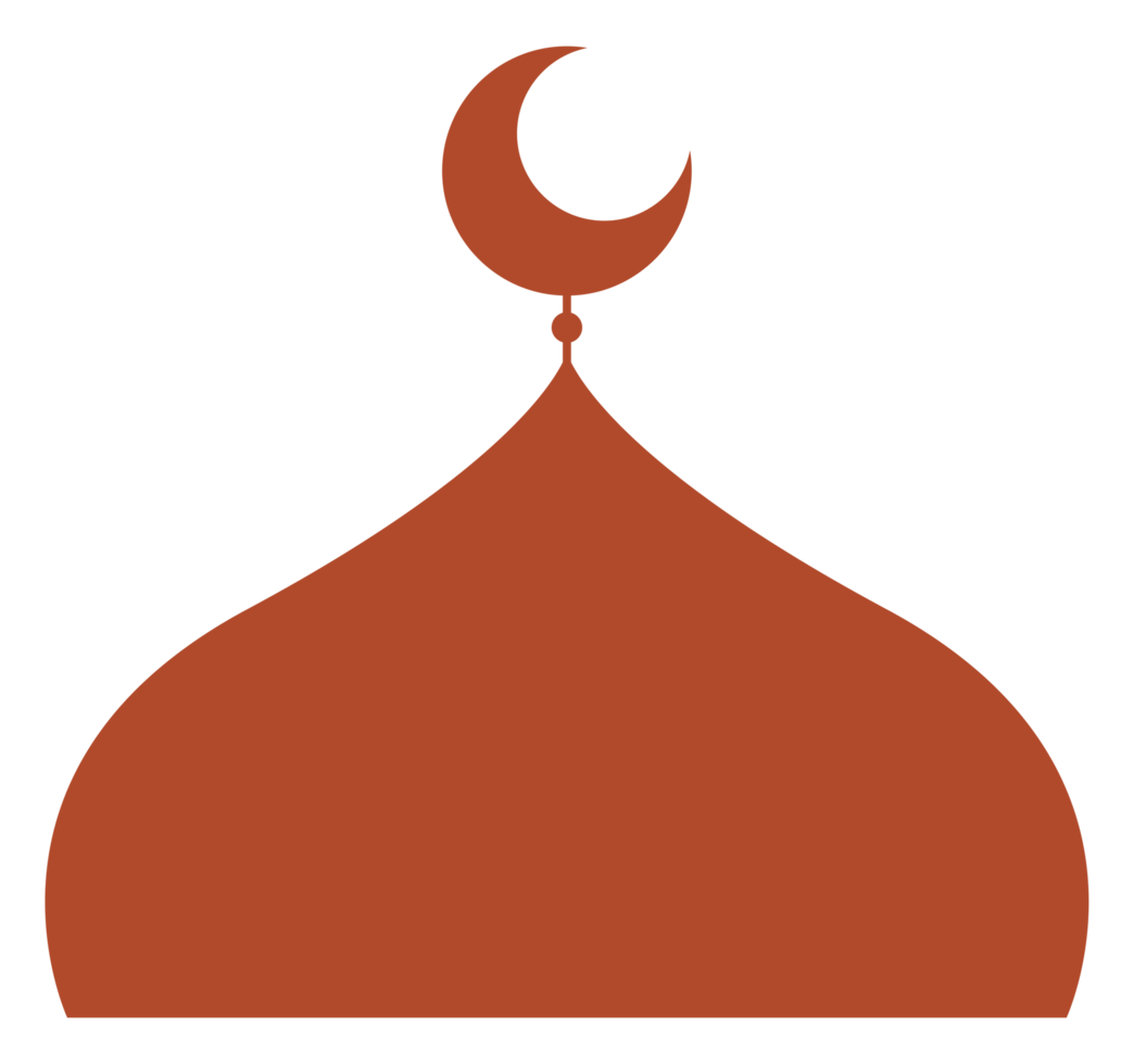 The Big Red Mosque Domes with Crescent Moons png
